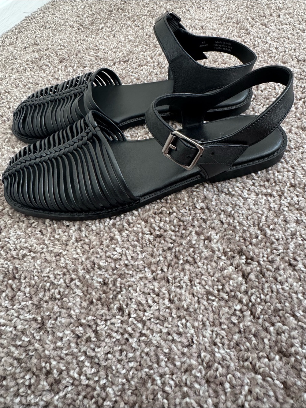 Free People Frankie Fisher flats Size 8.5 in Black - Picture 13 of 14